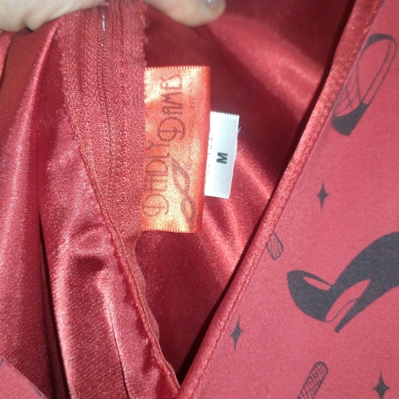 Deadly Dames Fetish Print Tie Me Up Dress Medium - Picture 5 of 6